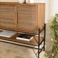 MACABANE Buffet 4 Portes En Bois De Teck Recyclé -SoBuy Shop buffet 4 portes en bois de teck recycle 501544 10 1140x1140