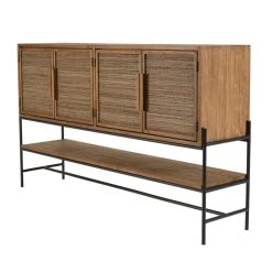 MACABANE Buffet 4 Portes En Bois De Teck Recyclé -SoBuy Shop buffet 4 portes en bois de teck recycle 501544 6 1140x1140