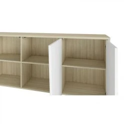 BUT Buffet 4 Portes ESSENTIAL Imitation Chêne Et Blanc -SoBuy Shop buffet 4 portes essential imitation chene et blanc 10499166 27181076 1140x1140