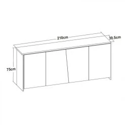 BUT Buffet 4 Portes ESSENTIAL Imitation Chêne Et Blanc -SoBuy Shop buffet 4 portes essential imitation chene et blanc 10499166 27181078 1140x1140