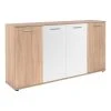BUT Buffet 4 Portes TOLEDO Décor Chêne Sonoma/blanc