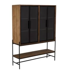 MACABANE Buffet 4 Portes Vitrées 6 étagères 1 Niche -SoBuy Shop buffet 4 portes vitrees 6 etageres 1 niche 501585 8 1140x1140