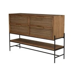 MACABANE Buffet 4 Tiroirs 1 étagère En Bois De Teck Recyclé 17 MACABANE Buffet 4 Tiroirs 1 étagère En Bois De Teck Recyclé -SoBuy Shop buffet 4 tiroirs 1 etagere en bois de teck recycle 501541 10 1140x1140