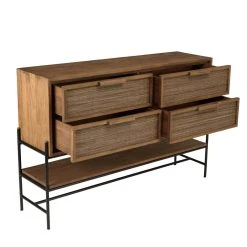 MACABANE Buffet 4 Tiroirs 1 étagère En Bois De Teck Recyclé 16 MACABANE Buffet 4 Tiroirs 1 étagère En Bois De Teck Recyclé -SoBuy Shop buffet 4 tiroirs 1 etagere en bois de teck recycle 501541 7 1140x1140