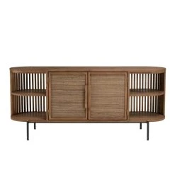 MACABANE Buffet Arrondi En Bois De Teck Recyclé 2 Portes -SoBuy Shop buffet arrondi en bois de teck recycle 2 portes 501546 2 1140x1140