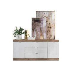 Vente-unique Buffet Avec 2 Portes Et 3 Tiroirs - Naturel Et Blanc Laqué - EVOLIA 11 Vente-unique Buffet Avec 2 Portes Et 3 Tiroirs - Naturel Et Blanc Laqué - EVOLIA -SoBuy Shop buffet avec 2 portes et 3 tiroirs naturel et blanc laque evolia 13908066 38567928 1140x1140