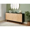 Vente-unique Buffet - 4 Portes - MDF Et Métal - Coloris : Naturel Clair Et Noir - ... -SoBuy Shop buffet bas lobna 13497420 36963098 1140x1140