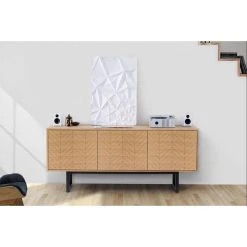 HELLIN Buffet Bas Moderne En Bois 3 Portes - KALMAR -SoBuy Shop buffet bas moderne en bois 3 portes kalmar 7187158 17897854 1200x1200