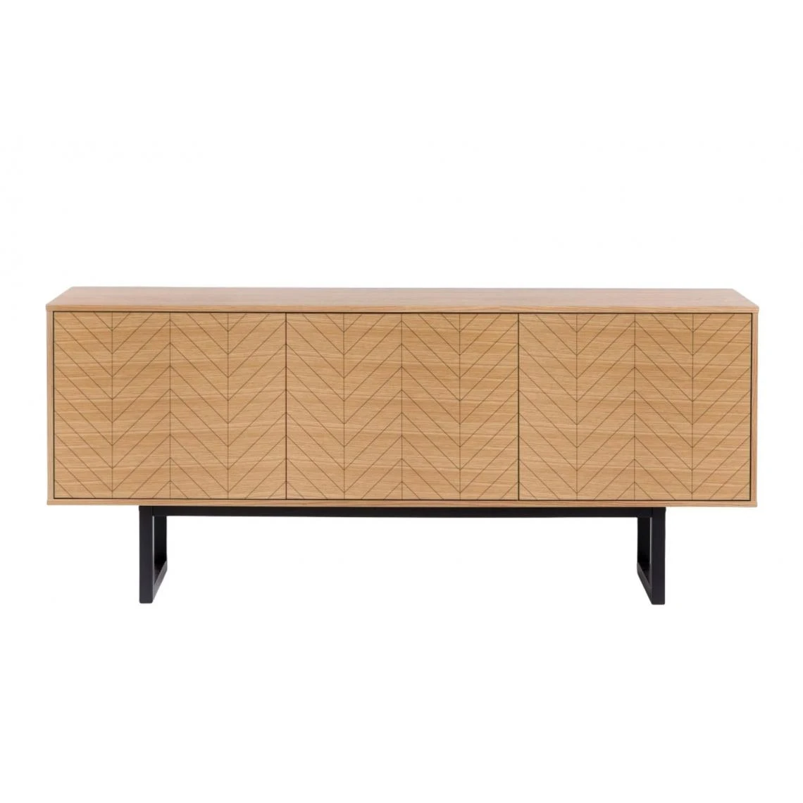 HELLIN Buffet Bas Moderne En Bois 3 Portes - KALMAR 3 HELLIN Buffet Bas Moderne En Bois 3 Portes - KALMAR