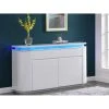 Vente-unique Buffet 4 Portes Et 2 Tiroirs Avec LEDs - MDF - Blanc Laqué - VANDANA -SoBuy Shop buffet bas vandana 13021322 35351164 1140x1140