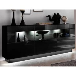 Vente-unique Buffet BLAKE - 3 Portes - LEDs - MDF - Noir -SoBuy Shop buffet blake 11928396 31578520 1140x1140