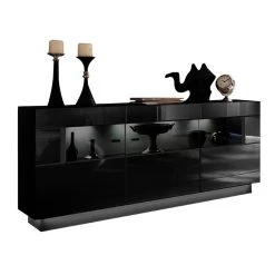Vente-unique Buffet BLAKE - 3 Portes - LEDs - MDF - Noir -SoBuy Shop buffet blake 11928396 31578522 1140x1140