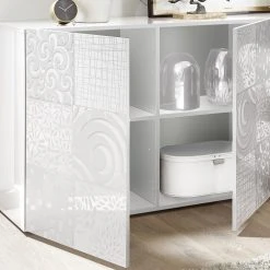 NOUVOMEUBLE Buffet Blanc Laqué 240 Cm Design ELMA, 4 Portes -SoBuy Shop buffet blanc laque 240 cm design elma 4 portes 10566106 27458500 1140x1140