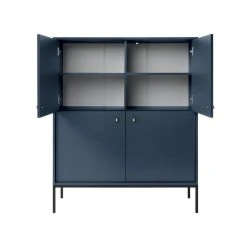Vente-unique Buffet Haut - 4 Portes - Bleu - BOGDAN -SoBuy Shop buffet bogdan 12060156 31963760 1140x1140