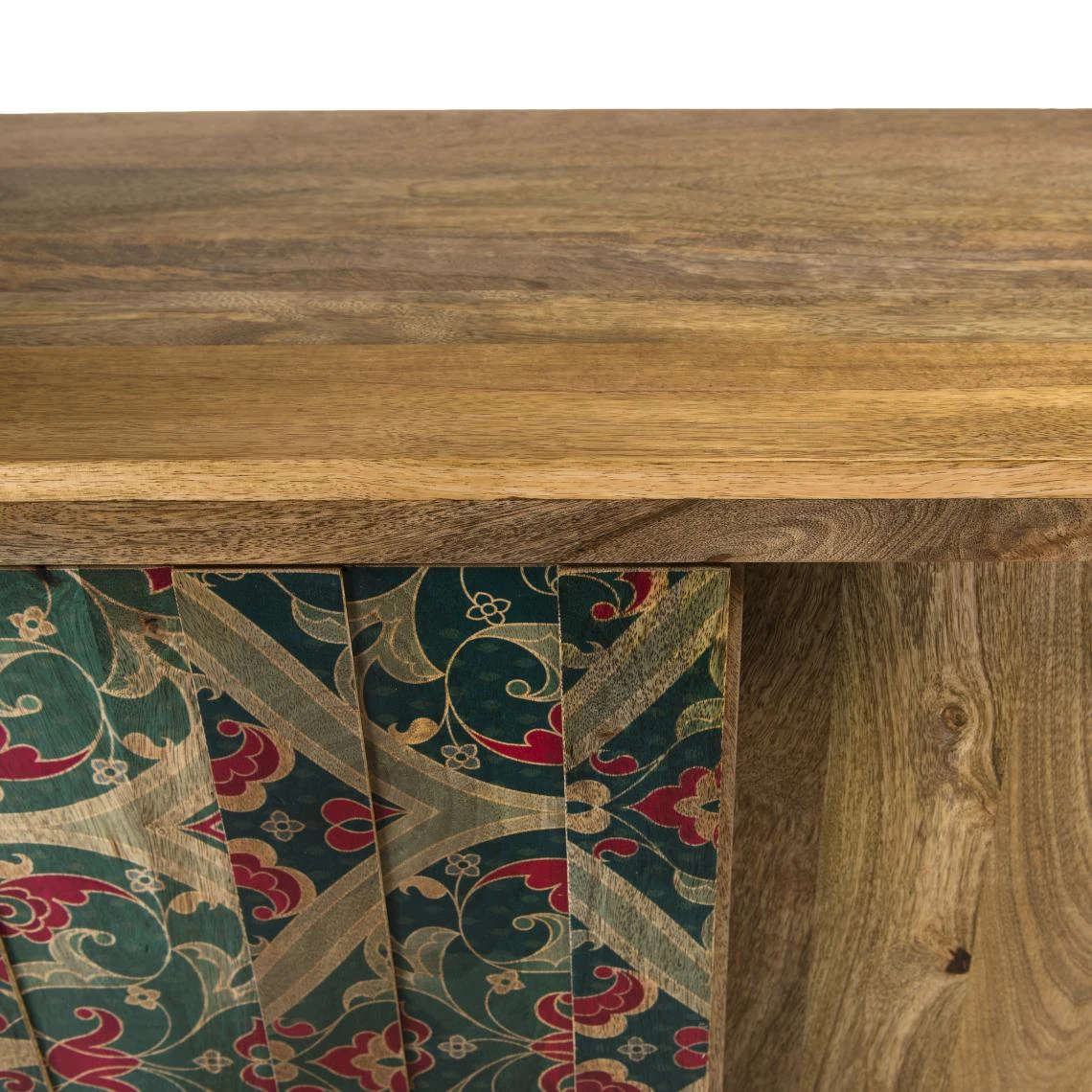 MACABANE Buffet Bois Manguier 160x45cm 2 Portes Coulissantes 1 étagère Bali 5 MACABANE Buffet Bois Manguier 160x45cm 2 Portes Coulissantes 1 étagère Bali – Image 3