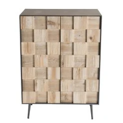 MACABANE Buffet 2 Portes Sapin Et Pieds Métal CARLA -SoBuy Shop buffet clemence 2 portes sayann et pieds metal design 737005 3 1140x1140