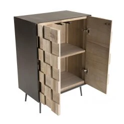 MACABANE Buffet 2 Portes Sapin Et Pieds Métal CARLA -SoBuy Shop buffet clemence 2 portes sayann et pieds metal design 737005 5 1140x1140