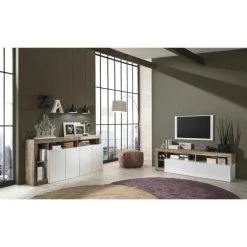 CSTORE Buffet - Effet Bois Vintage Et Blanc Laqué - Style Contemporain - 4 P... -SoBuy Shop buffet effet bois vintage et blanc laque style contemporain 4 portes maestro l 184 x p 42 x h 93 cm 11276746 29444630 1140x1140