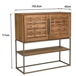 MACABANE Buffet En Bois De Teck Recyclé 2 Portes -SoBuy Shop buffet en bois de teck recycle 2 portes 501582 3 1140x1140