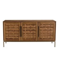 MACABANE Buffet En Bois De Teck Recyclé 3 Portes 13 MACABANE Buffet En Bois De Teck Recyclé 3 Portes -SoBuy Shop buffet en bois de teck recycle 3 portes 501581 2 1140x1140