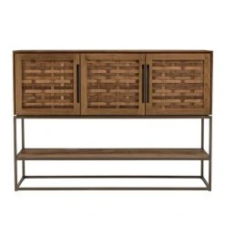MACABANE Buffet En Bois De Teck Recyclé 3 Portes -SoBuy Shop buffet en bois de teck recycle 3 portes 501583 2 1140x1140