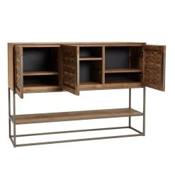 MACABANE Buffet En Bois De Teck Recyclé 3 Portes -SoBuy Shop buffet en bois de teck recycle 3 portes 501583 6 1140x1140