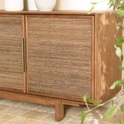 MACABANE Buffet En Bois De Teck Recyclé Naturel 4 Portes -SoBuy Shop buffet en bois de teck recycle naturel 4 portes 501577 5 1140x1140