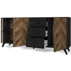 Pegane Buffet En Mélamine Effet Bois à Chevrons Avec Pieds En ABS Noir - Lo... 9 Pegane Buffet En Mélamine Effet Bois à Chevrons Avec Pieds En ABS Noir - Lo... -SoBuy Shop buffet en melamine effet bois a chevrons avec pieds en abs noir longueur 1805 x profondeur 40 x hauteur 81 cm 14074712 39089312 1140x1140