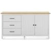 Pegane Buffet En Pin Massif Décor Ciré Chêne Et Blanc, Meuble De Rangement... -SoBuy Shop buffet en pin massif decor cire chene et blanc meuble de rangement longueur 150 x profondeur 40 x hauteur 80 cm 14067118 39062698 1140x1140
