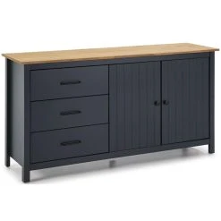 Pegane Buffet En Pin Massif Décor Ciré Chêne Et Bleu, Meuble De Rangement ... -SoBuy Shop buffet en pin massif decor cire chene et bleu meuble de rangement longueur 150 x profondeur 40 x hauteur 80 cm 14067092 39062574 1140x1140