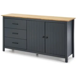 Pegane Buffet En Pin Massif Décor Ciré Chêne Et Bleu, Meuble De Rangement ... -SoBuy Shop buffet en pin massif decor cire chene et bleu meuble de rangement longueur 150 x profondeur 40 x hauteur 80 cm 14067092 39062576 1140x1140