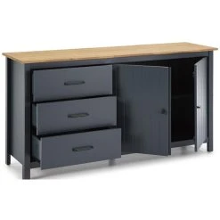Pegane Buffet En Pin Massif Décor Ciré Chêne Et Bleu, Meuble De Rangement ... -SoBuy Shop buffet en pin massif decor cire chene et bleu meuble de rangement longueur 150 x profondeur 40 x hauteur 80 cm 14067092 39062578 1140x1140