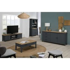 Pegane Buffet En Pin Massif Décor Ciré Chêne Et Bleu, Meuble De Rangement ... -SoBuy Shop buffet en pin massif decor cire chene et bleu meuble de rangement longueur 150 x profondeur 40 x hauteur 80 cm 14067092 39062580 1140x1140