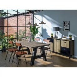 BUT Buffet HARLEM Imitation Chêne Et Noir -SoBuy Shop buffet harlem imitation chene et noir 9160953 23914983 1140x1140