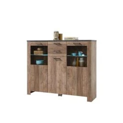 Linea Natura Buffet Haut L.172 ANVERS Imitation Chêne Vieilli/ Béton -SoBuy Shop buffet haut l172 anvers imitation chene vieilli beton 13720772 37856294 1140x1140