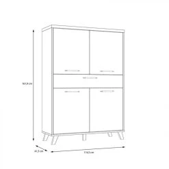 BUT Buffet Haut RICCIANO Imitation Chêne Et Béton -SoBuy Shop buffet haut ricciano imitation chene et beton 11210168 29262096 1140x1140