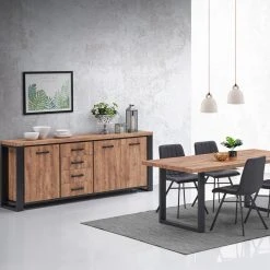 NOUVOMEUBLE Buffet Industriel 225 Cm Couleur Chêne Foncé ESTRACELLE 8 NOUVOMEUBLE Buffet Industriel 225 Cm Couleur Chêne Foncé ESTRACELLE -SoBuy Shop buffet industriel 225 cm couleur chene fonce estracelle 13477984 36893530 1140x1140