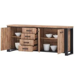 NOUVOMEUBLE Buffet Industriel 225 Cm Couleur Chêne Foncé ESTRACELLE 9 NOUVOMEUBLE Buffet Industriel 225 Cm Couleur Chêne Foncé ESTRACELLE -SoBuy Shop buffet industriel 225 cm couleur chene fonce estracelle 13477984 36893532 1140x1140