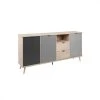 BUT Buffet L.180 EPIK Imitation Chêne/ Gris -SoBuy Shop buffet l180 epik imitation chene gris 10142642 26094702 1140x1140