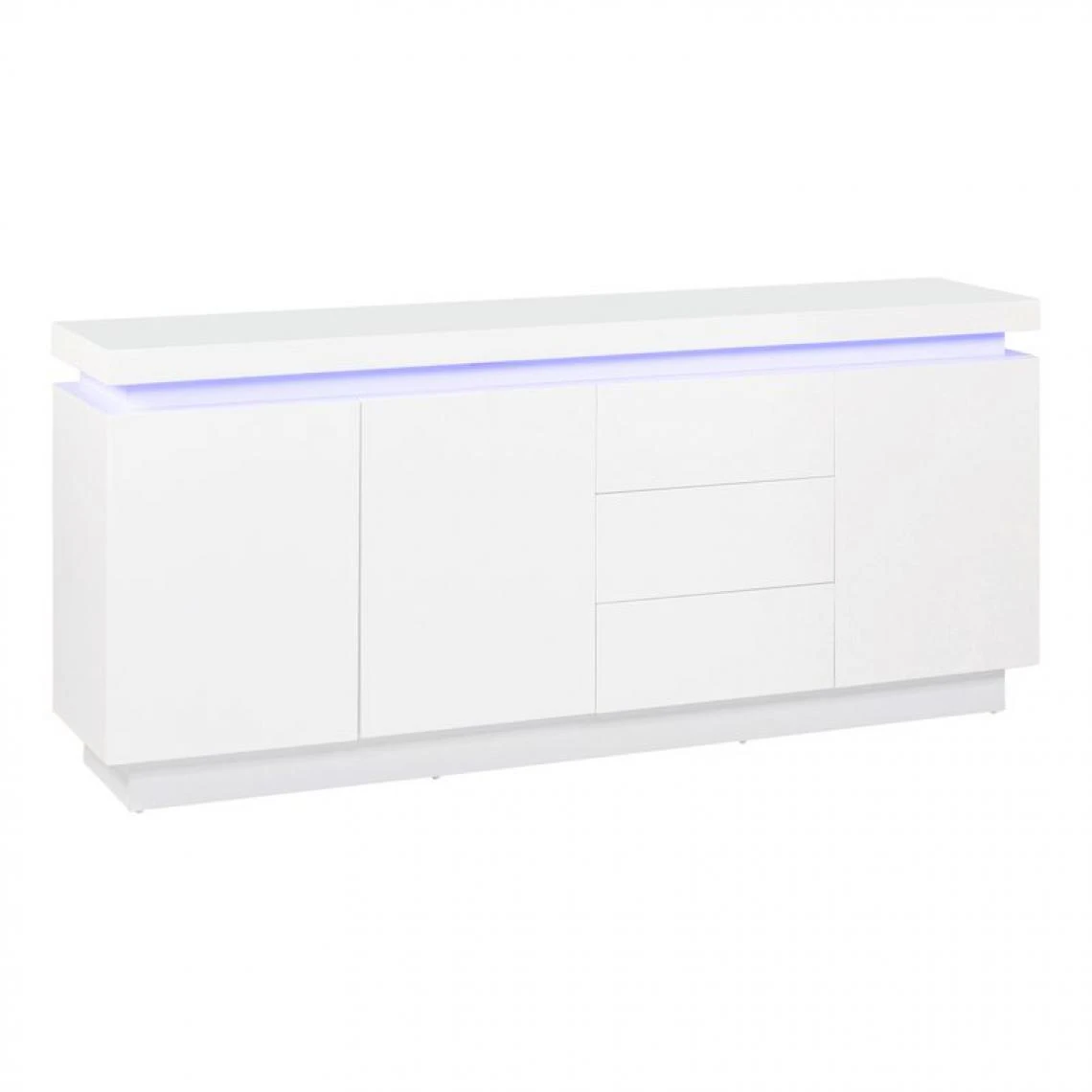 BUT Buffet LED 3 Portes 3 Tiroirs COLORS Blanc 3 BUT Buffet LED 3 Portes 3 Tiroirs COLORS Blanc