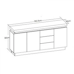 BUT Buffet LED 3 Portes 3 Tiroirs COLORS Blanc 10 BUT Buffet LED 3 Portes 3 Tiroirs COLORS Blanc -SoBuy Shop buffet led 3 portes 3 tiroirs colors blanc 11105182 29015968 1140x1140