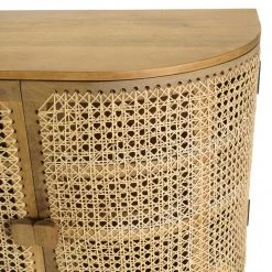 MACABANE Buffet Marron 2 Portes Bois De Manguier Cannage Pieds Métal Doré ISA -SoBuy Shop buffet marron 2 portes bois de manguier cannage pieds metal dore isa 3367840 6249688 88 1140x1140