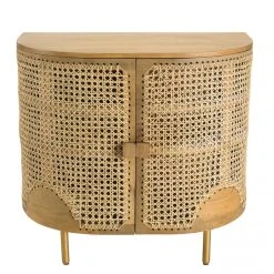 MACABANE Buffet Marron 2 Portes Bois De Manguier Cannage Pieds Métal Doré ISA -SoBuy Shop buffet marron 2 portes bois de manguier cannage pieds metal dore isa 3367840 6249690 90 1140x1140