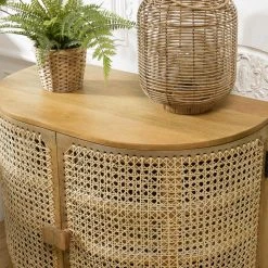 MACABANE Buffet Marron 2 Portes Bois De Manguier Cannage Pieds Métal Doré ISA -SoBuy Shop buffet marron 2 portes bois de manguier cannage pieds metal dore isa 3367840 6249696 96 1140x1140