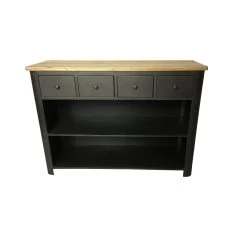 3S. X Home Buffet Métal 4 Tiroirs Noir BAFER