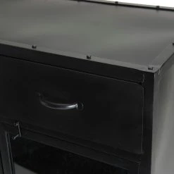 MACABANE Buffet Métal ROMAIN Noir Industriel 2 Portes 2 Tiroirs -SoBuy Shop buffet metal romain noir industriel 2 portes 2 tiroirs 666018 3 1140x1140