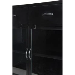 MACABANE Buffet Métal ROMAIN Noir Industriel 2 Portes 2 Tiroirs -SoBuy Shop buffet metal romain noir industriel 2 portes 2 tiroirs 666018 8 1140x1140