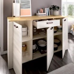 Pegane Buffet Meuble De Rangement 3 Portes Coloris Fines / Milano - Longueur ... -SoBuy Shop buffet meuble de rangement 3 portes coloris fines milano longueur 150 x hauteur 88 x profondeur 40 cm 11710010 30862740 1140x1140
