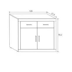 Pegane Buffet, Meuble De Rangement Coloris Chêne Cambrian, Graphite - Longue... -SoBuy Shop buffet meuble de rangement coloris chene cambrian graphite longueur 120 x profondeur 414 x hauteur 902 cm 13726092 37875236 1140x1140