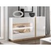 Vente-unique Buffet MURARI - 3 Portes - Avec LEDs - Blanc Brillant Et Chêne -SoBuy Shop buffet murari 11682896 30771418 1140x1140
